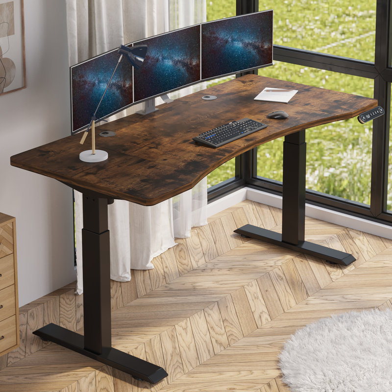 Inbox Zero Arionna Height Adjustable Standing Desk & Reviews Wayfair